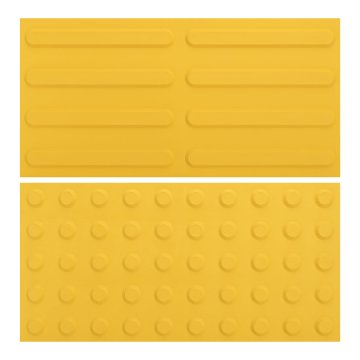 Rubber Braille board with tabs for the blind - yellow - size 600x300 mm - PB001