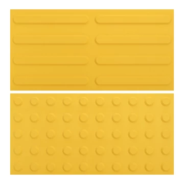 Rubber Braille board with tabs for the blind - yellow - size 600x300 mm - PB001