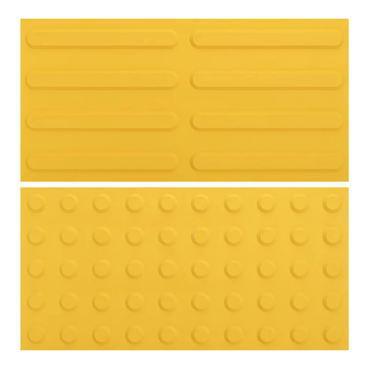 Rubber Braille board with tabs for the blind - yellow - size 600x300 mm - PB001