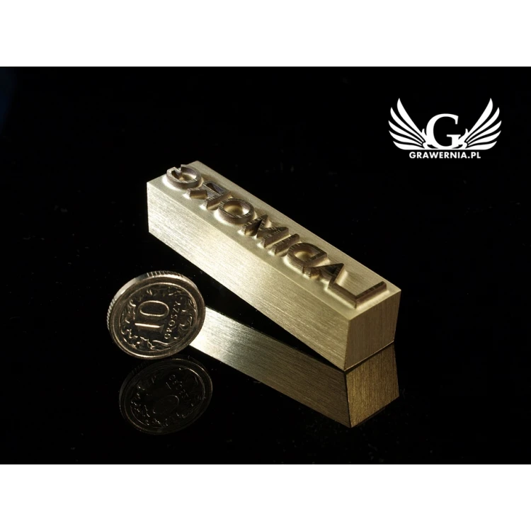 HOTSTAMP - Die / Stamp for hot and cold logo embossing - die dimensions: 52x12mm