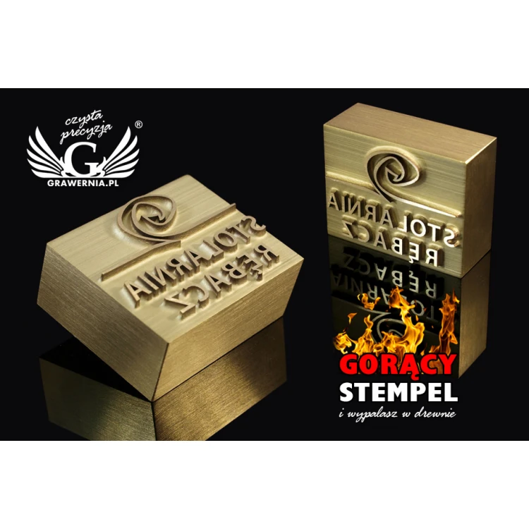 HOTSTAMP - Die / Stamp for hot and cold logo embossing - die dimensions: 34x27mm