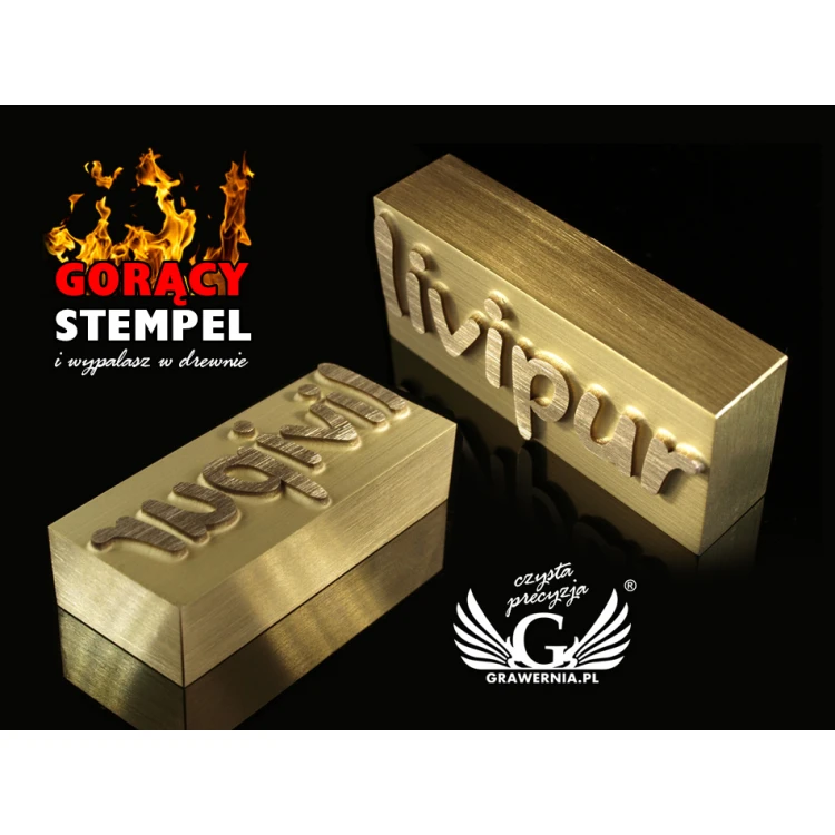 HOTSTAMP - Die / Stamp for hot and cold logo embossing - die dimensions: 57x25mm