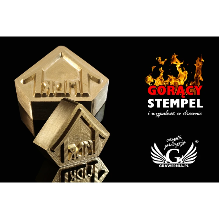 HOTSTAMP - Die / Stamp for hot and cold logo embossing - die dimensions: 32x25mm - CNC