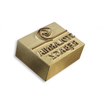 HOTSTAMP - Die / Stamp for hot and cold logo embossing - die dimensions: 34x27mm