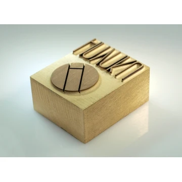 HOTSTAMP - Brass Die / Stamp for Hot Logo Embossing - dimensions: 30x25mm
