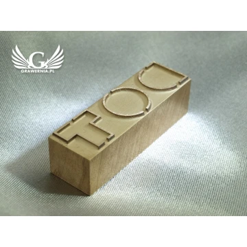HOTSTAMP - Die / Stamp for hot embossing logo on leather - dimensions: 42x13mm