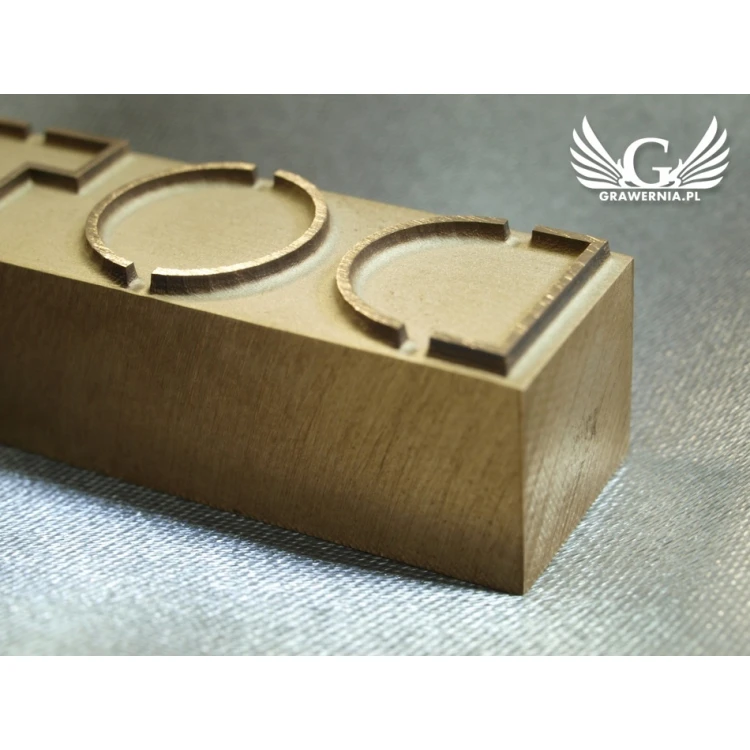 HOTSTAMP - Die / Stamp for hot embossing logo on leather - dimensions: 42x13mm