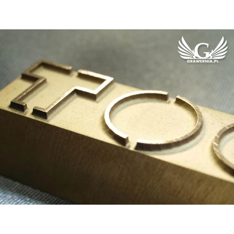 HOTSTAMP - Die / Stamp for hot embossing logo on leather - dimensions: 42x13mm