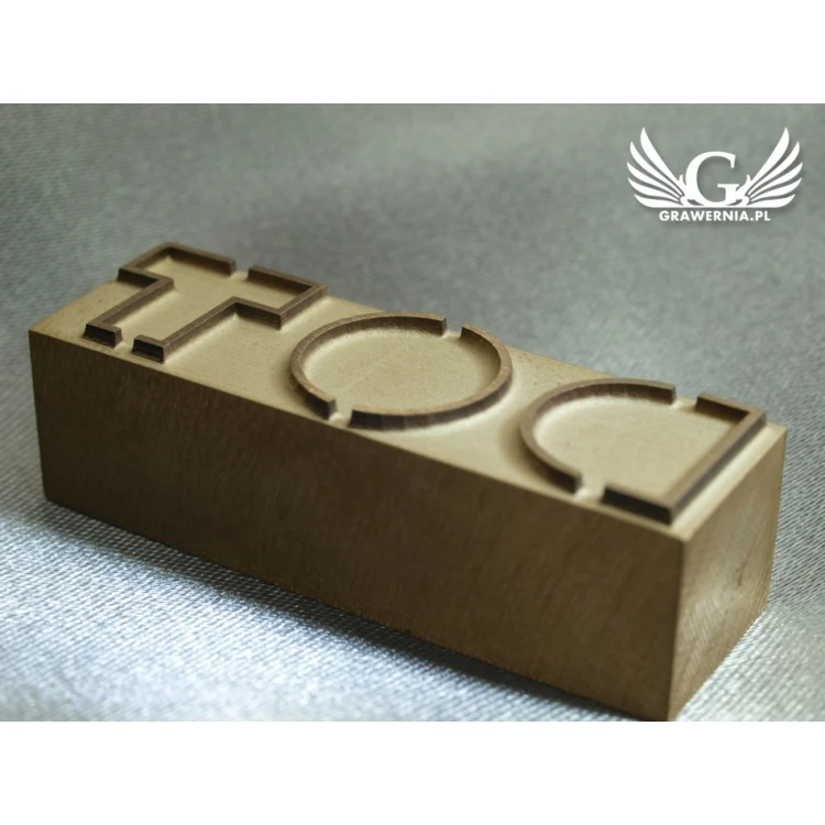 HOTSTAMP - Die / Stamp for hot embossing logo on leather - dimensions: 42x13mm