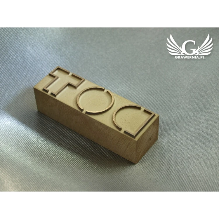 HOTSTAMP - Die / Stamp for hot embossing logo on leather - dimensions: 42x13mm