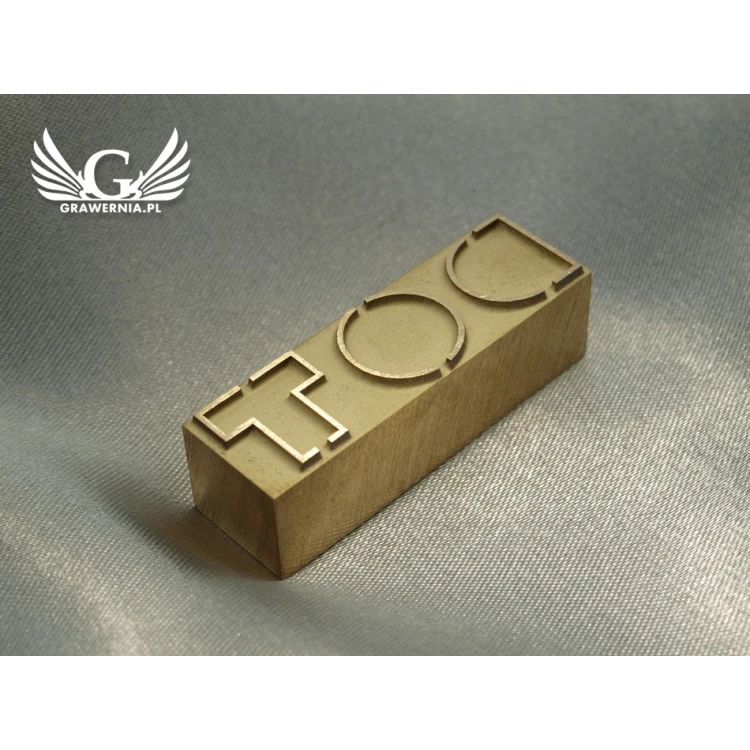 HOTSTAMP - Die / Stamp for hot embossing logo on leather - dimensions: 42x13mm