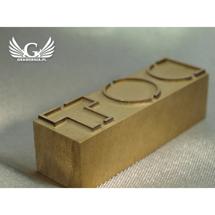 HOTSTAMP - Die / Stamp for hot embossing logo on leather - dimensions: 42x13mm