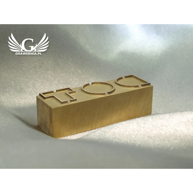 HOTSTAMP - Die / Stamp for hot embossing logo on leather - dimensions: 42x13mm