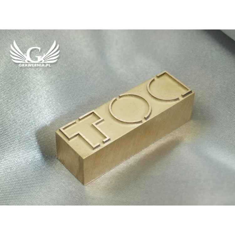 HOTSTAMP - Die / Stamp for hot embossing logo on leather - dimensions: 42x13mm