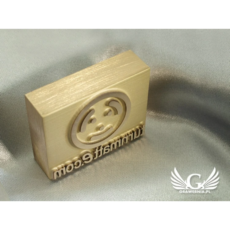HOTSTAMP - Die / Stamp for hot embossing logo in wood - dimensions: 45x35mm