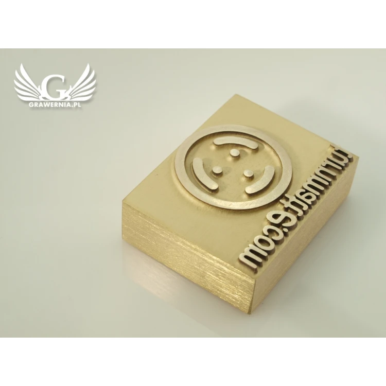 HOTSTAMP - Die / Stamp for hot embossing logo in wood - dimensions: 45x35mm