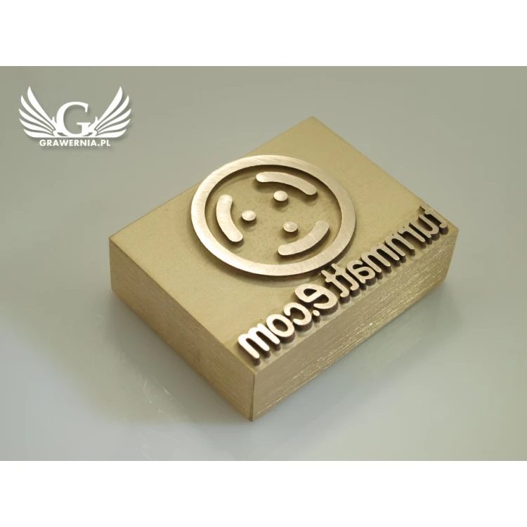 HOTSTAMP - Die / Stamp for hot embossing logo in wood - dimensions: 45x35mm
