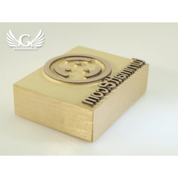 HOTSTAMP - Die / Stamp for hot embossing logo in wood - dimensions: 45x35mm