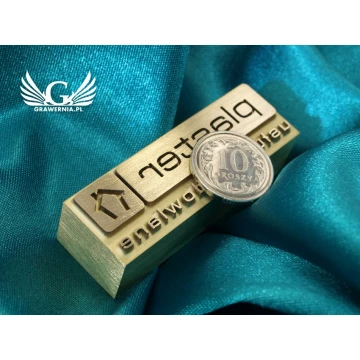 HOTSTAMP - Die/Stamp for hot embossing logo in wood - dimensions: 50x16.5mm