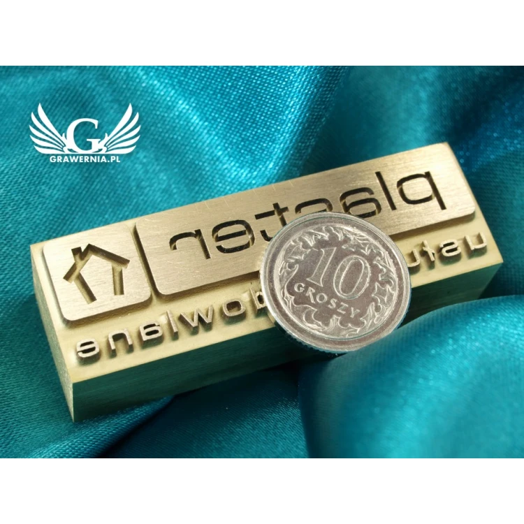 HOTSTAMP - Die/Stamp for hot embossing logo in wood - dimensions: 50x16.5mm