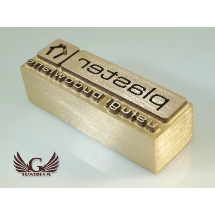 HOTSTAMP - Die/Stamp for hot embossing logo in wood - dimensions: 50x16.5mm