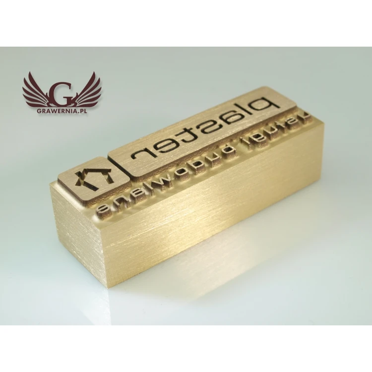 HOTSTAMP - Die/Stamp for hot embossing logo in wood - dimensions: 50x16.5mm