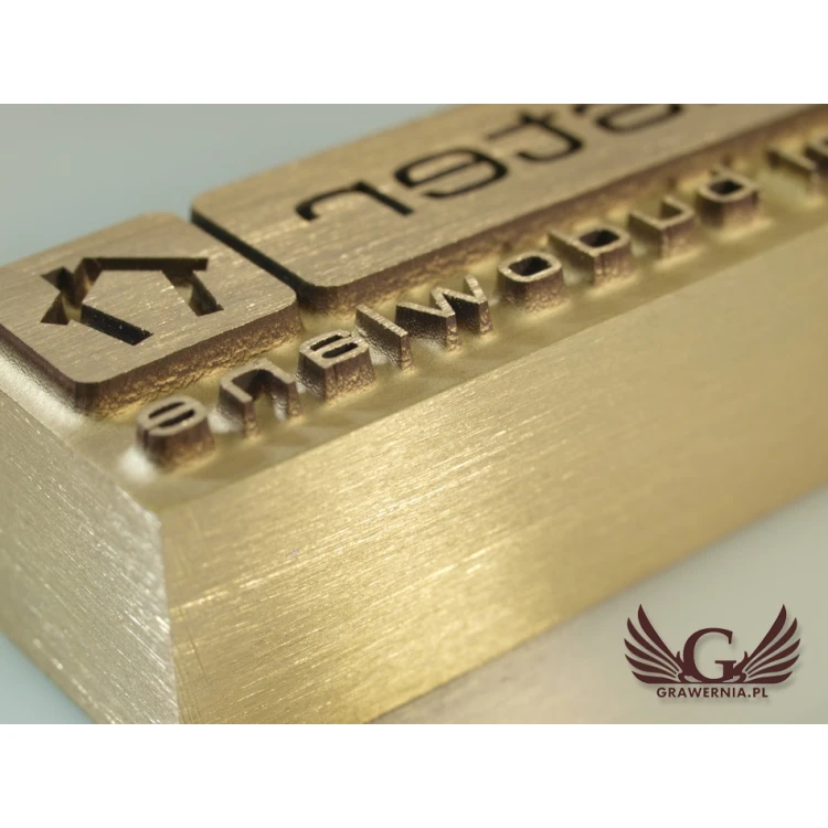 HOTSTAMP - Die/Stamp for hot embossing logo in wood - dimensions: 50x16.5mm