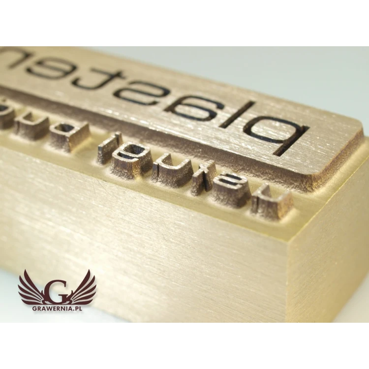 HOTSTAMP - Die/Stamp for hot embossing logo in wood - dimensions: 50x16.5mm