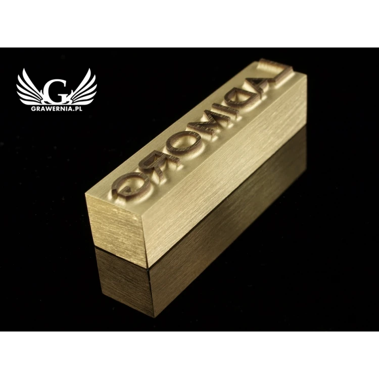 HOTSTAMP - Die / Stamp for hot and cold logo embossing - die dimensions: 52x12mm