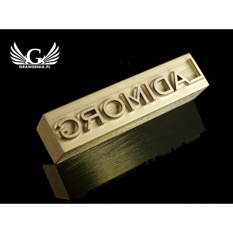 HOTSTAMP - Die / Stamp for hot and cold logo embossing - die dimensions: 52x12mm