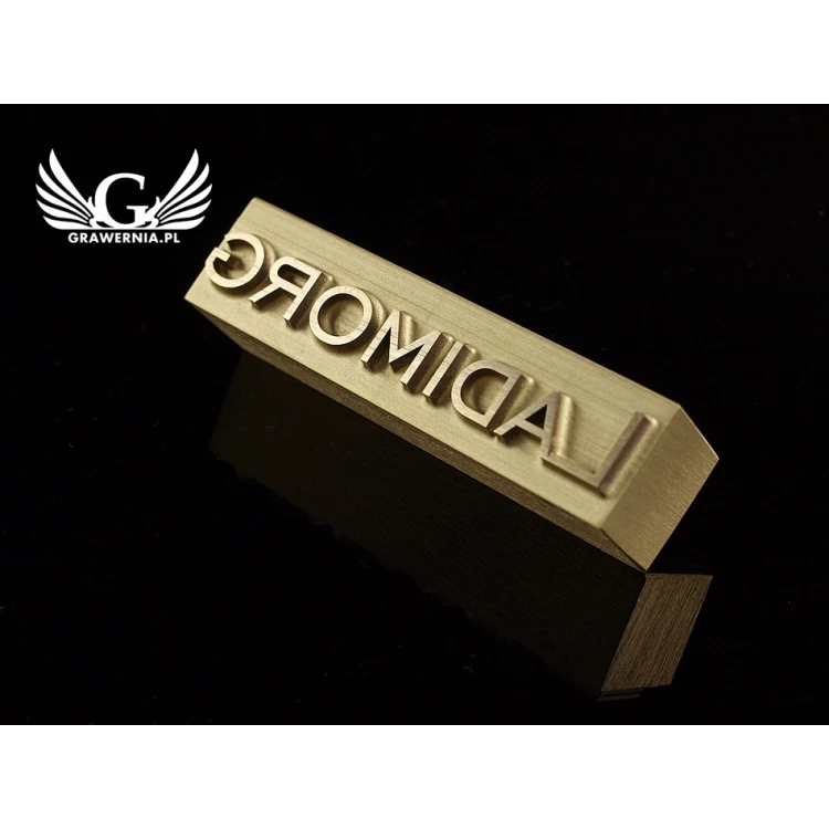 HOTSTAMP - Die / Stamp for hot and cold logo embossing - die dimensions: 52x12mm