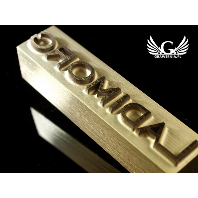 HOTSTAMP - Die / Stamp for hot and cold logo embossing - die dimensions: 52x12mm