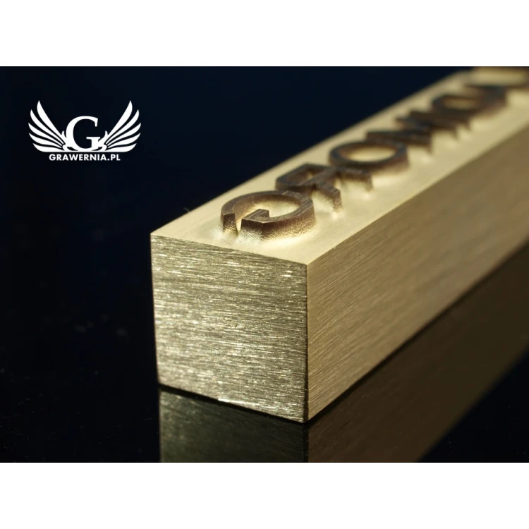 HOTSTAMP - Die / Stamp for hot and cold logo embossing - die dimensions: 52x12mm