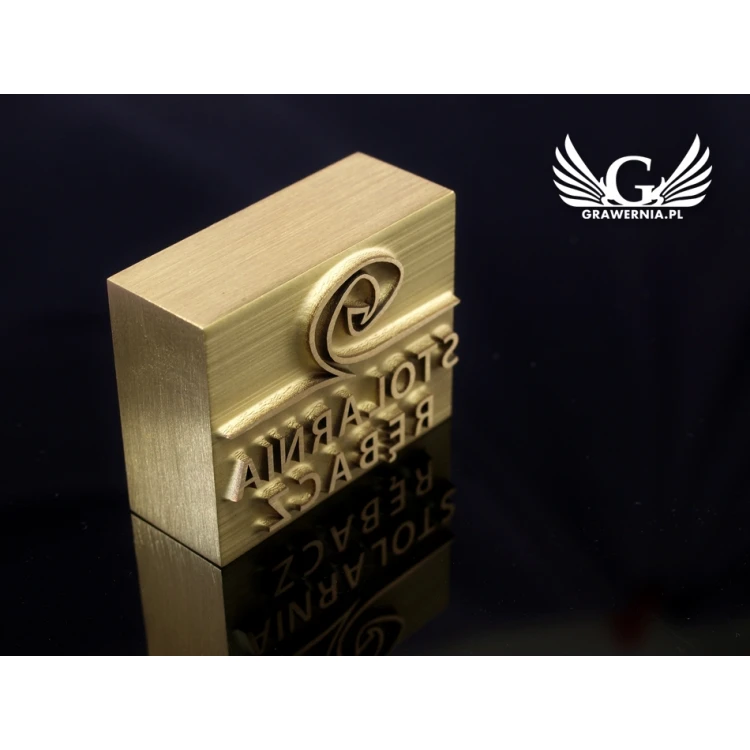 HOTSTAMP - Die / Stamp for hot and cold logo embossing - die dimensions: 34x27mm