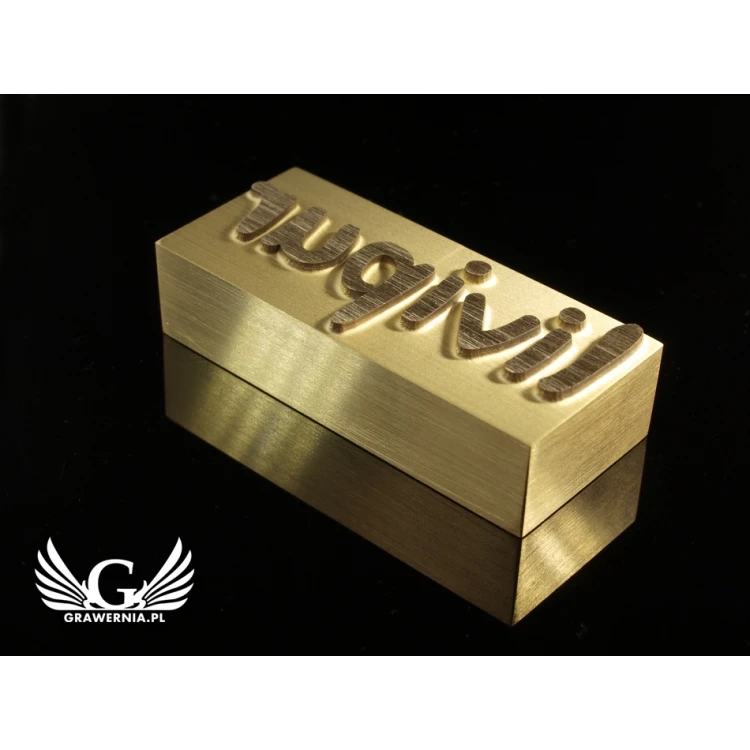 HOTSTAMP - Die / Stamp for hot and cold logo embossing - die dimensions: 57x25mm