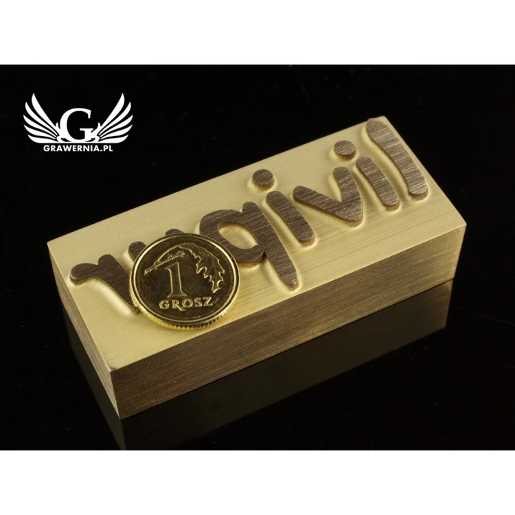 HOTSTAMP - Die / Stamp for hot and cold logo embossing - die dimensions: 57x25mm