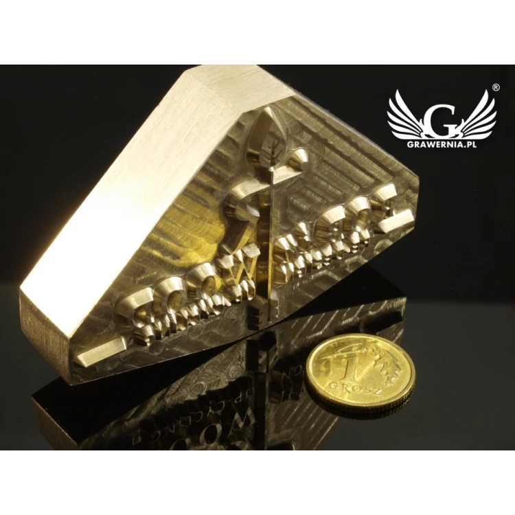 HOTSTAMP - Die / Stamp for hot and cold logo embossing - die dimensions: 56x35mm - CNC