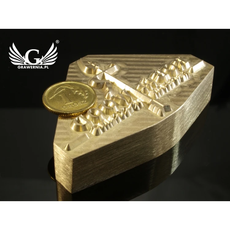 HOTSTAMP - Die / Stamp for hot and cold logo embossing - die dimensions: 56x35mm - CNC