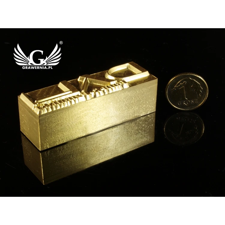 HOTSTAMP - Die/Stamp for hot and cold logo embossing - die dimensions: 47x15mm - CNC