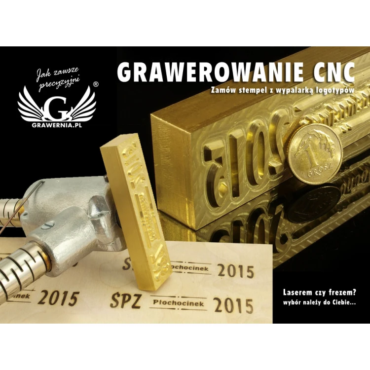 HOTSTAMP - Die / Stamp for hot and cold logo embossing - die dimensions: 100x22mm - CNC