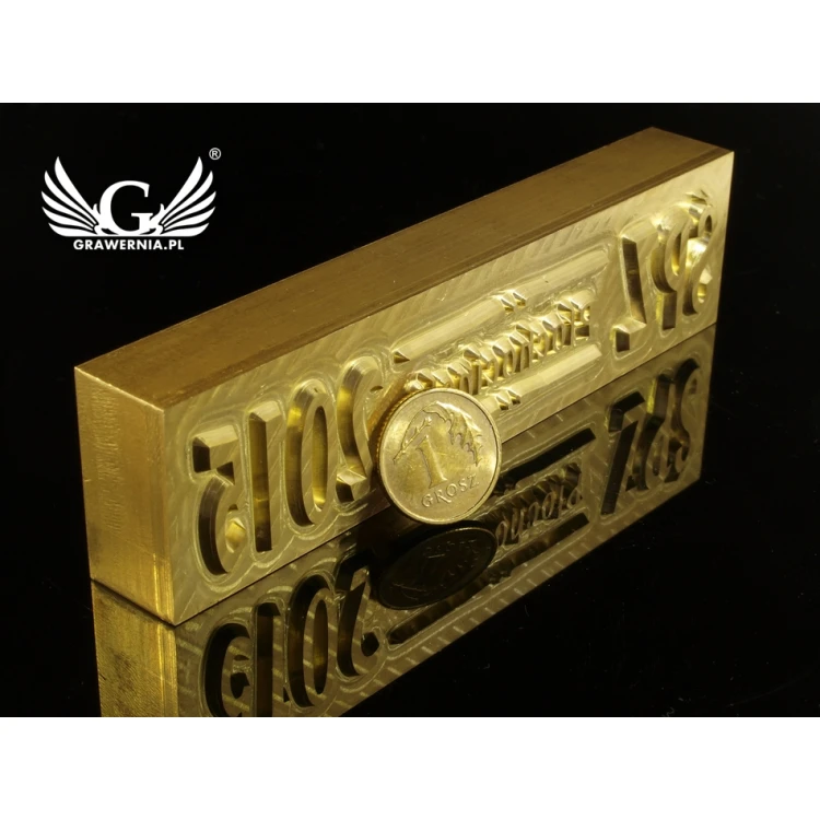 HOTSTAMP - Die / Stamp for hot and cold logo embossing - die dimensions: 100x22mm - CNC