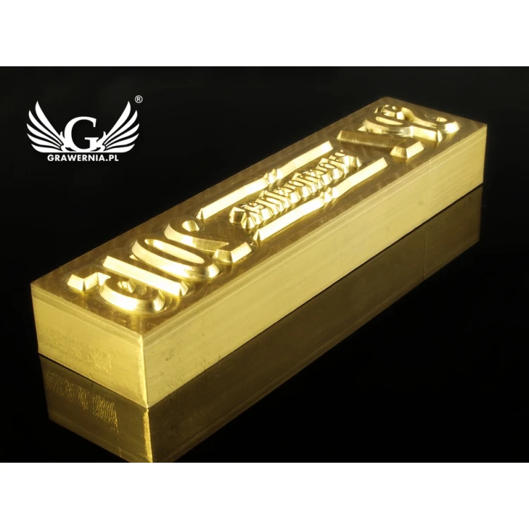 HOTSTAMP - Die / Stamp for hot and cold logo embossing - die dimensions: 100x22mm - CNC