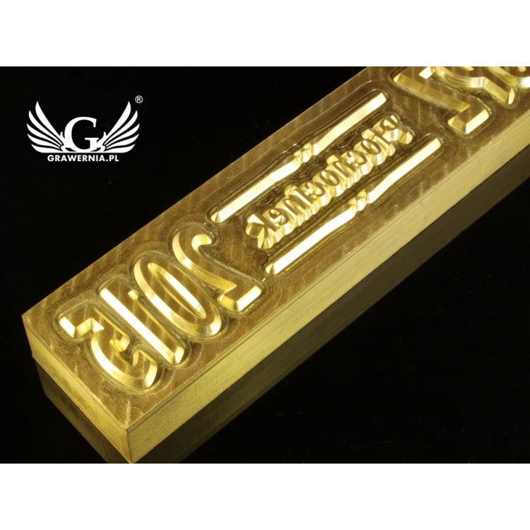 HOTSTAMP - Die / Stamp for hot and cold logo embossing - die dimensions: 100x22mm - CNC