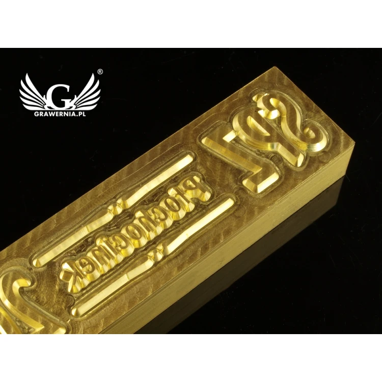 HOTSTAMP - Die / Stamp for hot and cold logo embossing - die dimensions: 100x22mm - CNC