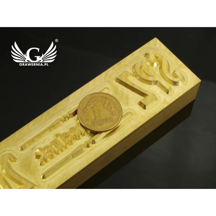 HOTSTAMP - Die / Stamp for hot and cold logo embossing - die dimensions: 100x22mm - CNC