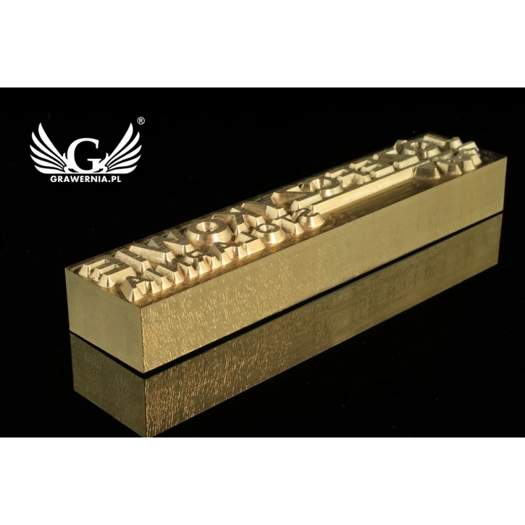 HOTSTAMP - Die / Stamp for hot and cold logo embossing - die dimensions: 100x22mm - CNC