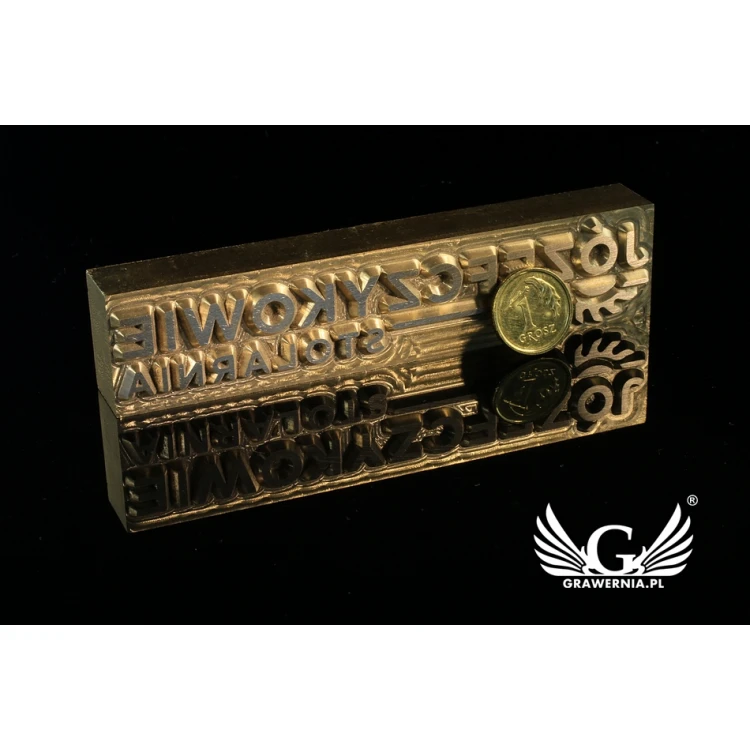 HOTSTAMP - Die / Stamp for hot and cold logo embossing - die dimensions: 100x22mm - CNC