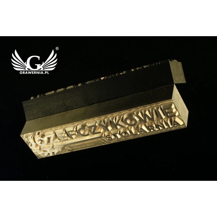 HOTSTAMP - Die / Stamp for hot and cold logo embossing - die dimensions: 100x22mm - CNC