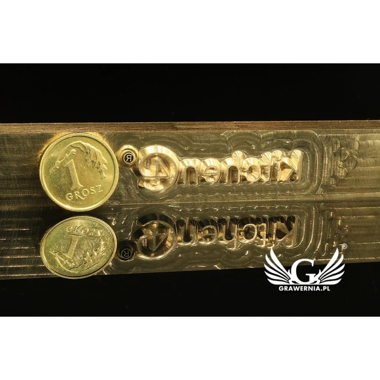 HOTSTAMP - Die / Stamp for hot and cold logo embossing - die dimensions: 120x15mm - CNC and LASER