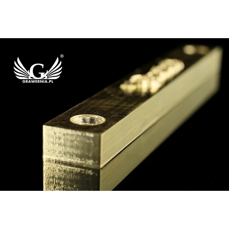 HOTSTAMP - Die / Stamp for hot and cold logo embossing - die dimensions: 120x15mm - CNC and LASER